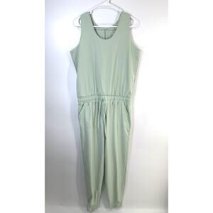Albion Everyday Women’s Jumpsuit Green Size Medium Stretch Waist